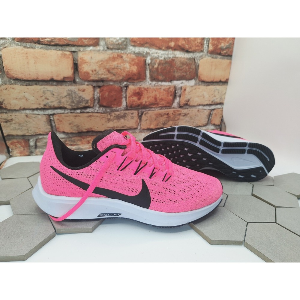 Nike Air Zoom Pegasus 36 Pink Black Glow Running Shoes Women Size 8 AQ2210-600